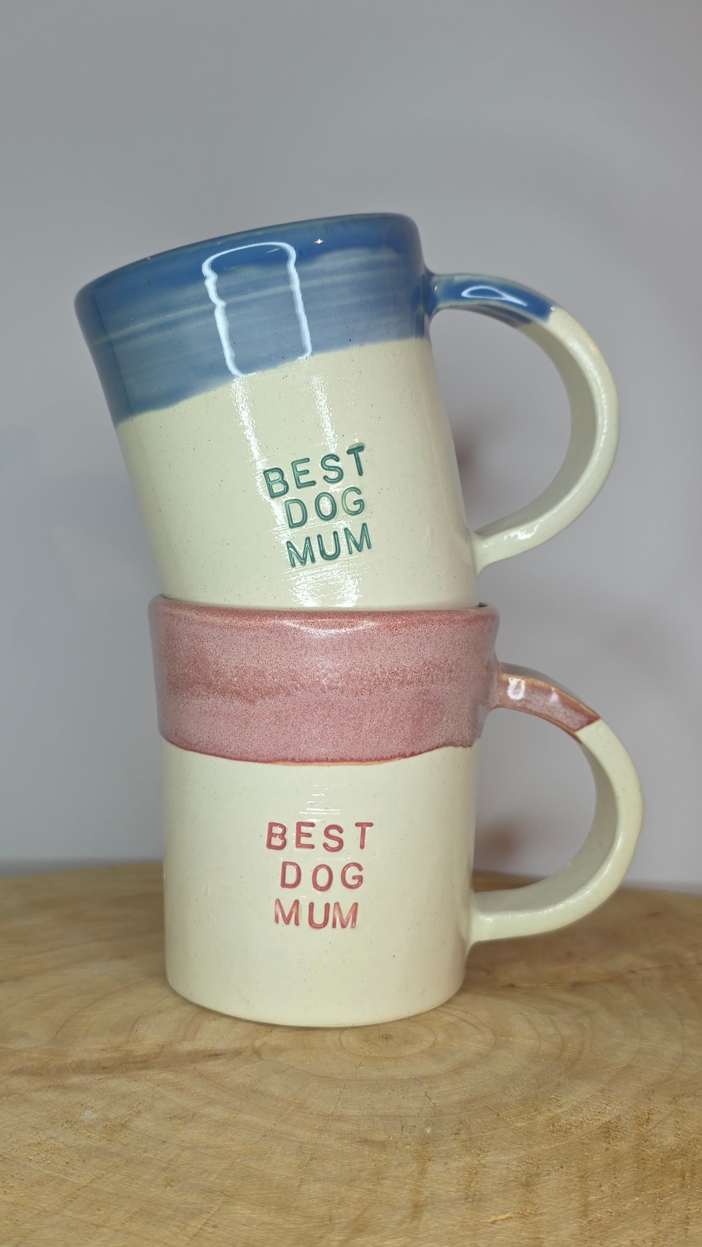 Custom order, colour glaze, stamped