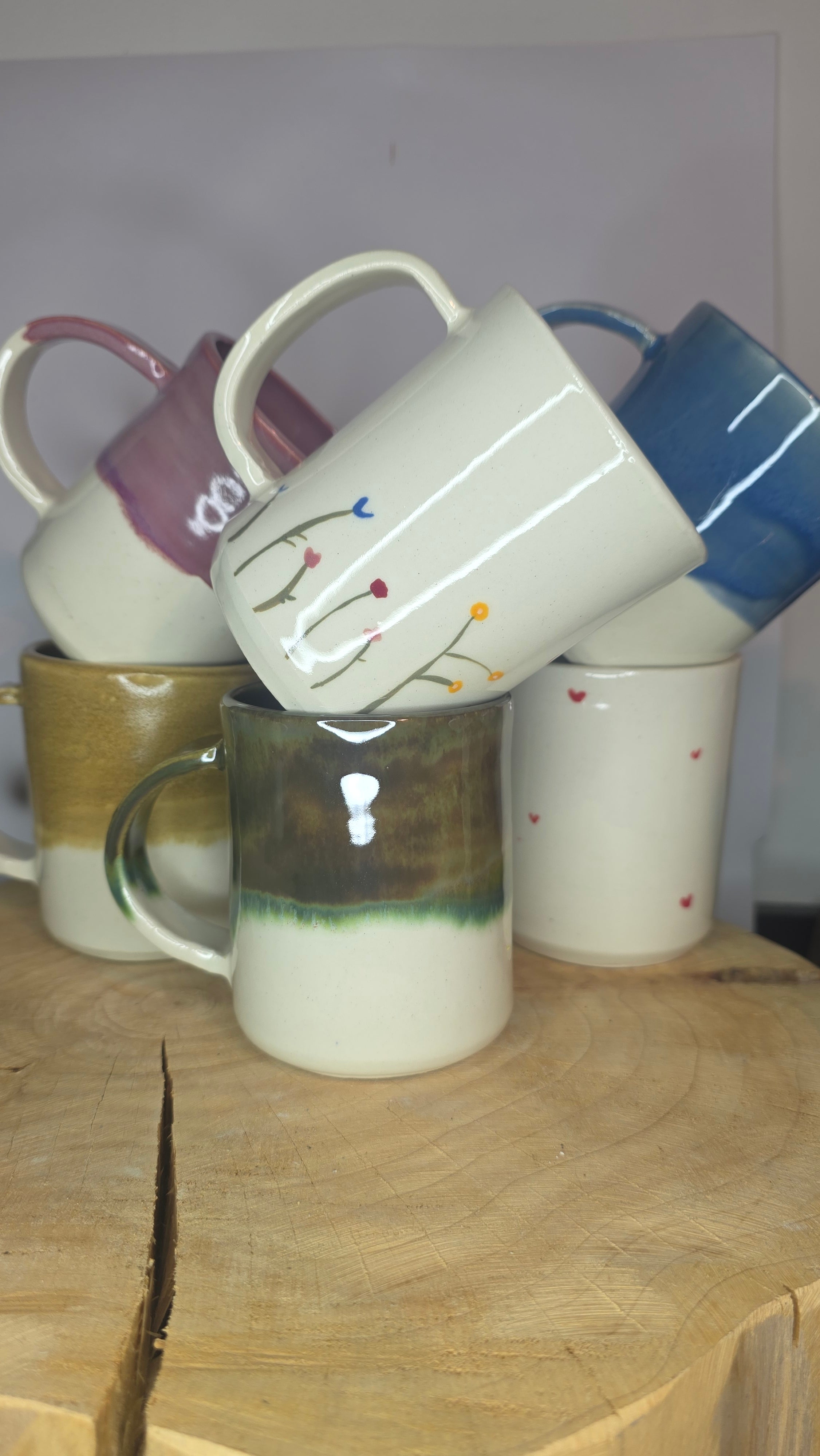 Custom order, colour glaze, stamped