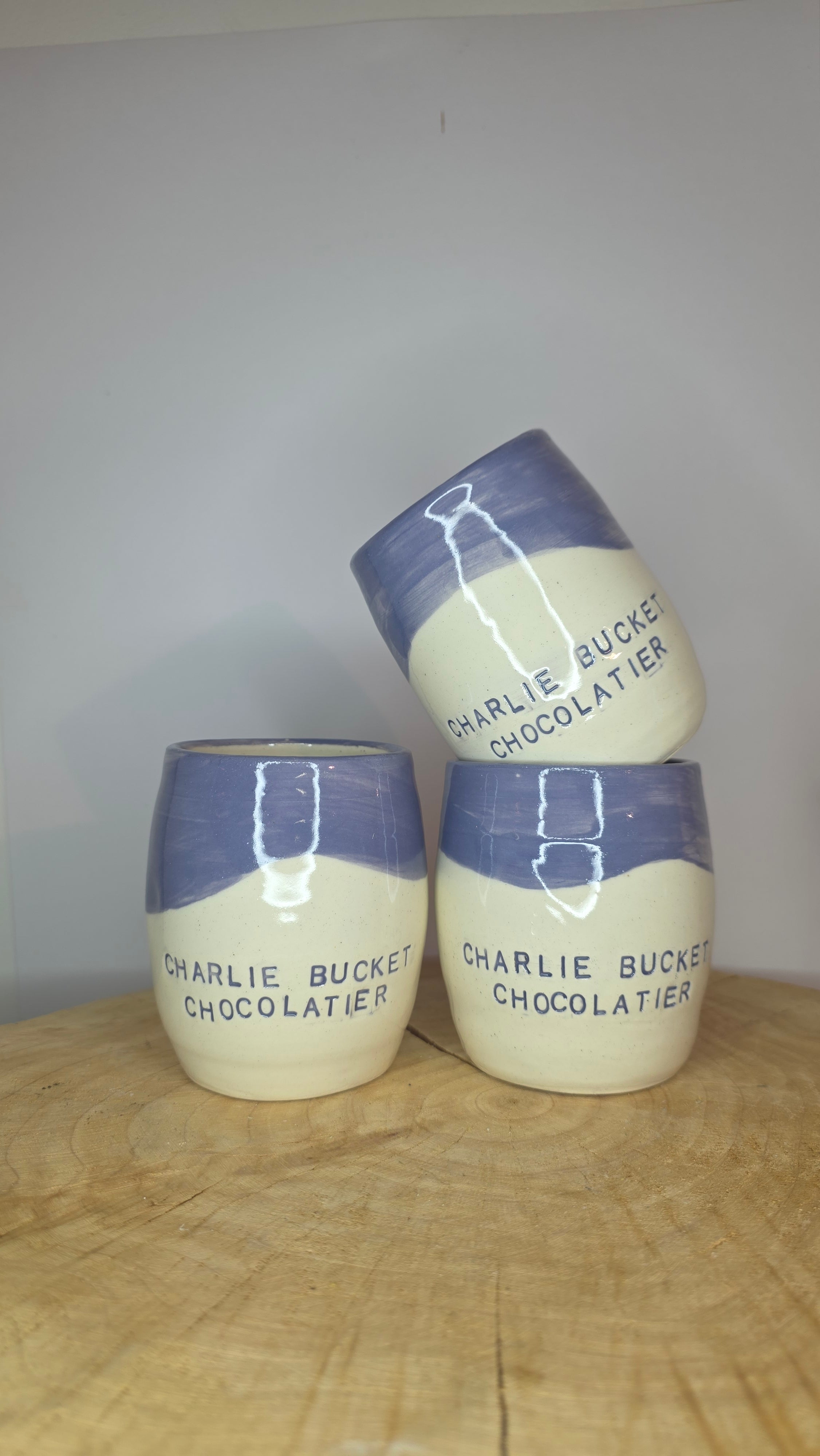 Custom order, colour glaze, stamped