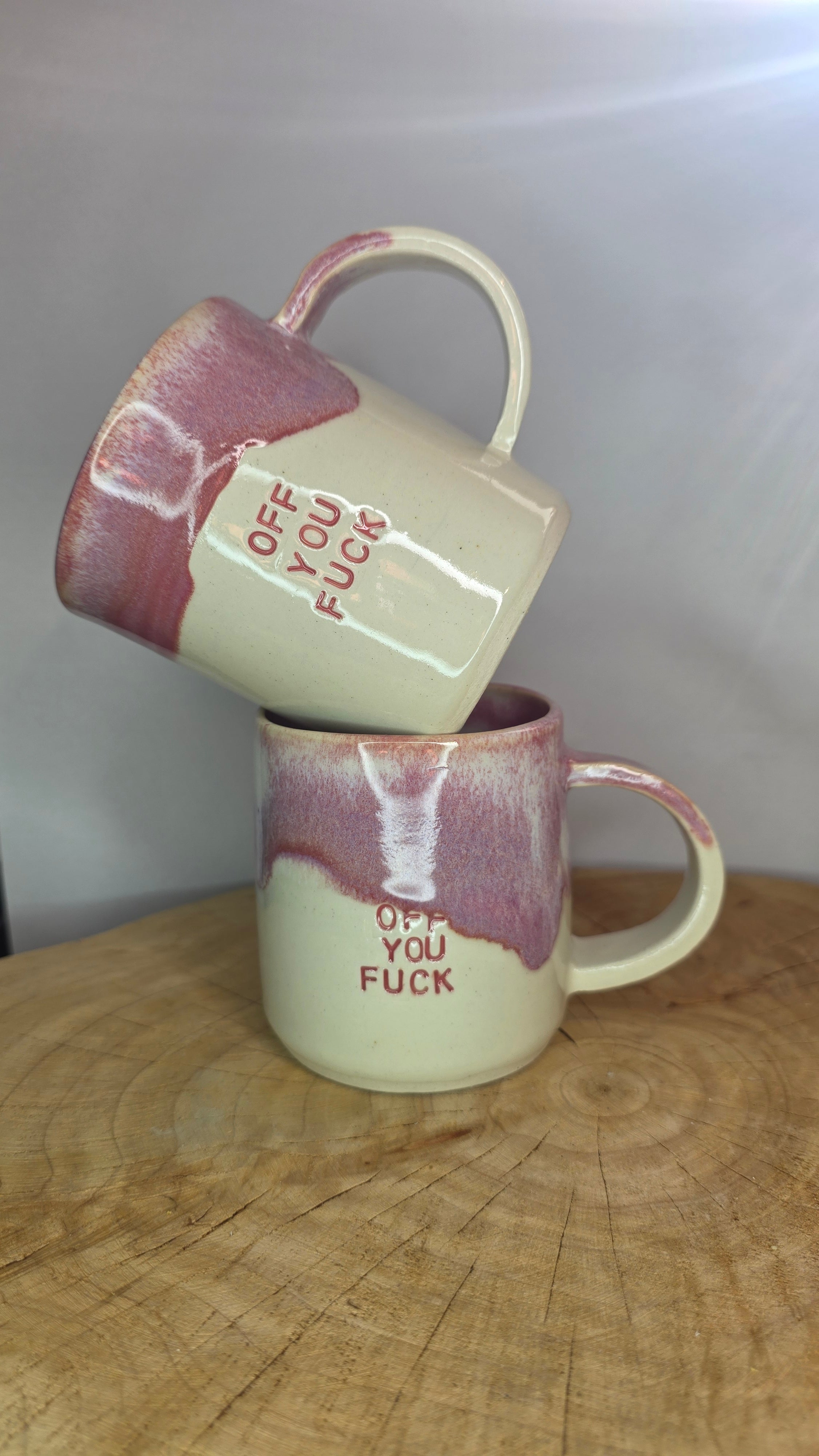 Custom order, colour glaze, stamped
