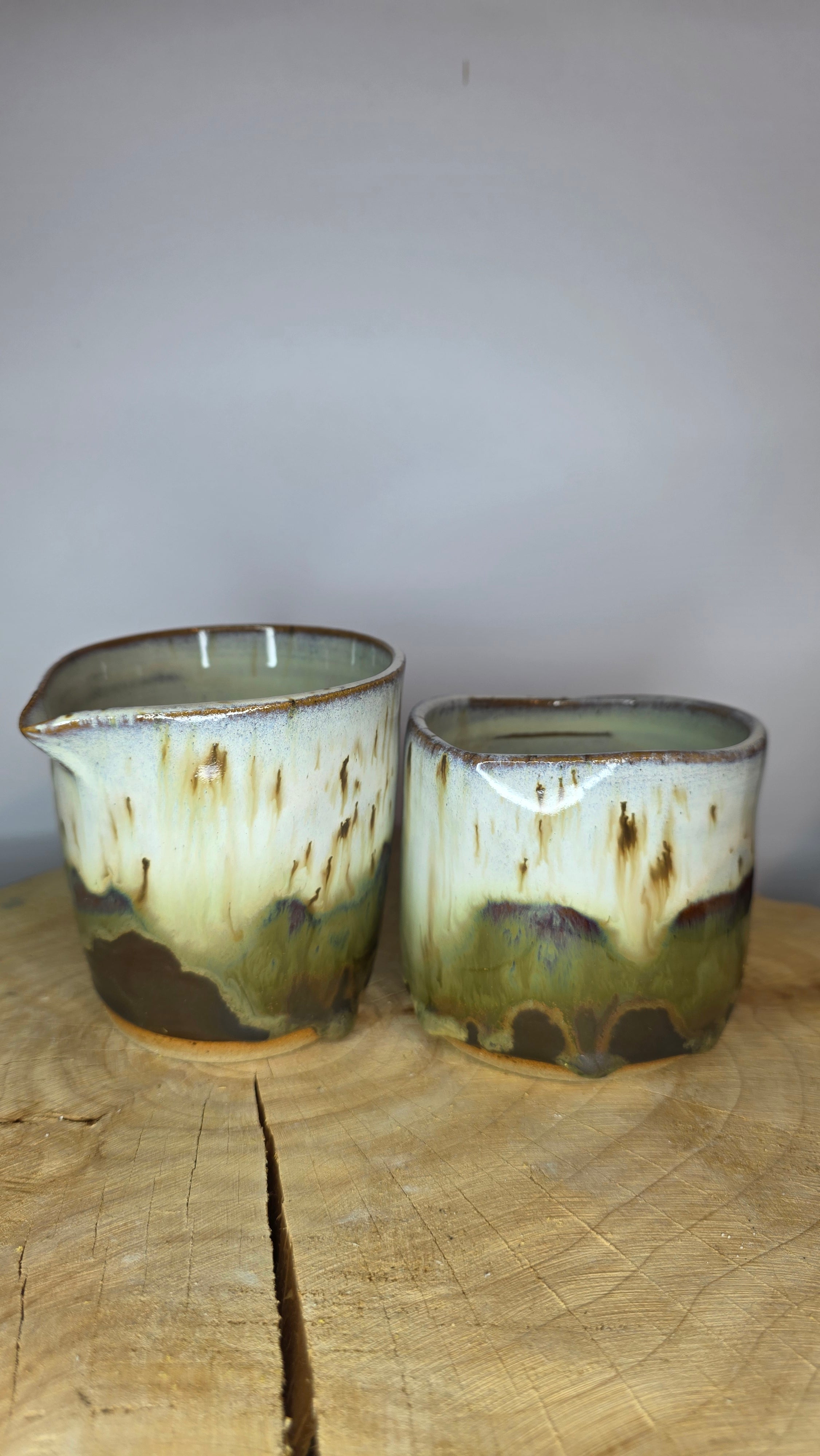 Walnut and birch milk jug