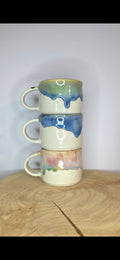 Custom order, colour glaze, stamped