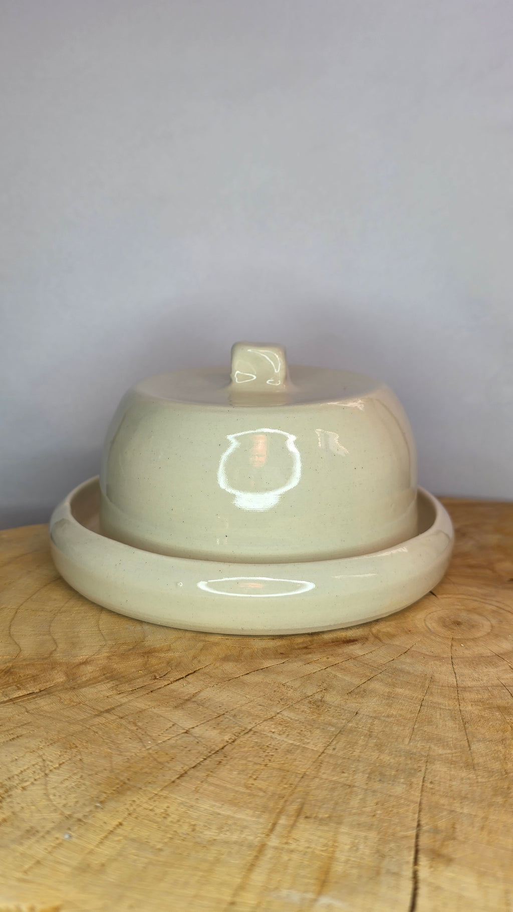 Classic white butter dish
