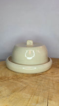 Classic white butter dish