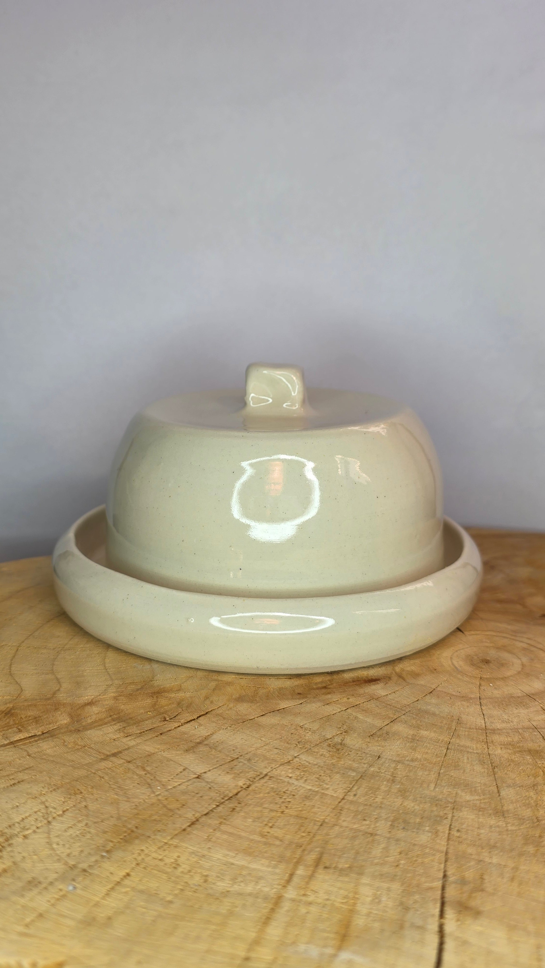 Classic white butter dish